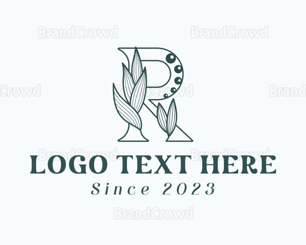 Leaf Letter R Logo