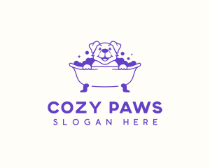 Pet Bathtub Grooming logo design