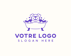 Hound - Pet Bathtub Grooming logo design