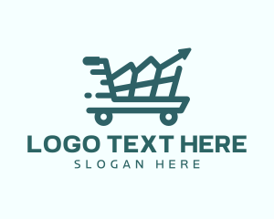 Sales - Shopping Cart Sales Chart logo design