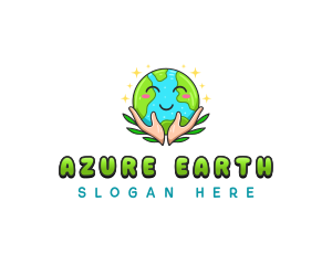 Happy Earth Nature logo design