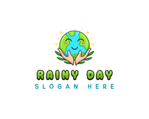 Happy Earth Nature logo design