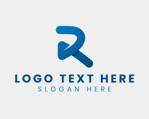 Letter R - Media Startup Advertising Letter R logo design