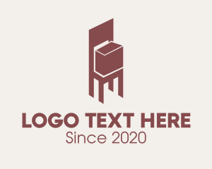 Parcel - Brown Chair Box logo design