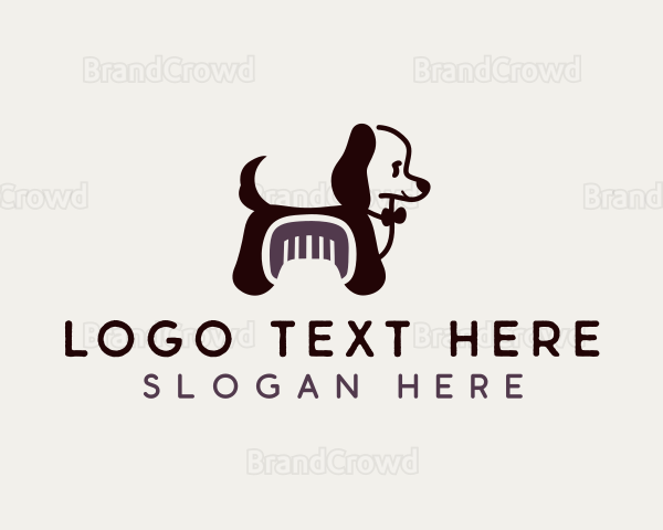 Dog Pup Grooming Logo