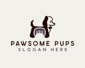 Dog Pup Grooming logo design