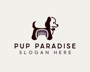 Pup - Dog Pup Grooming logo design