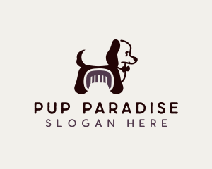 Dog Pup Grooming logo design