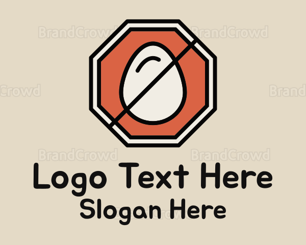 Egg Stop Sign Logo
