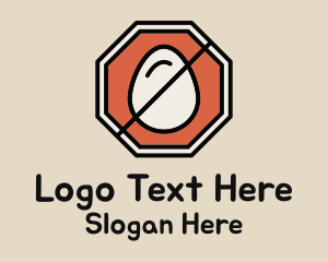 Lucky Charm - Egg Stop Sign logo design