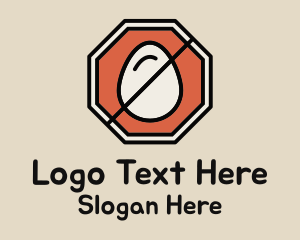 Egg Stop Sign Logo