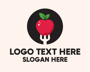 Apple - Apple Fruit Fork logo design