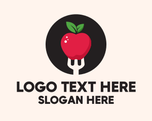 Picnic - Apple Fruit Fork logo design