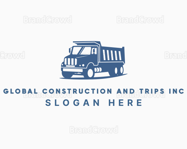 Dump Truck Transportation Vehicle Logo
