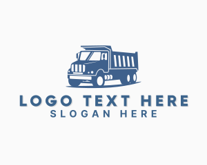 Truck - Dump Truck Transportation Vehicle logo design