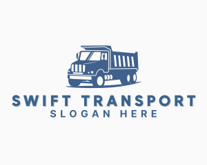 Dump Truck Transportation Vehicle logo design