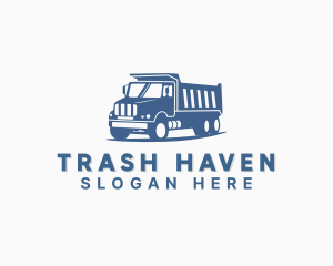 Dump Truck Transportation Vehicle logo design