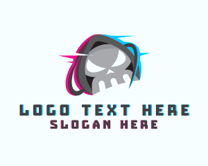 Horror - Skull Anaglyph Gaming logo design