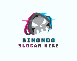 Skeleton - Skull Anaglyph Gaming logo design