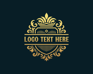 Wedding - Upscale Shield Hotel logo design