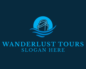 Tour Boat Sunrise logo design