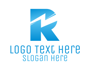 Letter R - Electrical Letter R logo design