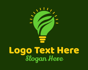 Idea - Renewable Energy Bulb logo design
