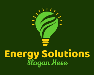 Renewable Energy Bulb logo design