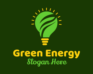 Renewable Energy Bulb logo design