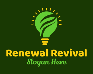 Renewable Energy Bulb logo design