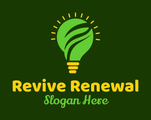 Renewable Energy Bulb logo design