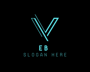 Cyber - Modern Digital Letter V logo design