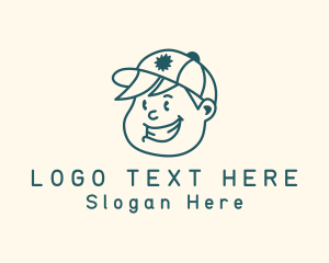 Vlogger - Chubby Smiling Boy logo design