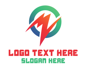 Lightning - Modern Round Spark logo design