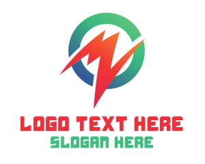 Thunderbolt - Modern Round Spark logo design