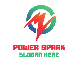 Modern Round Spark logo design