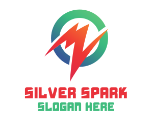 Modern Round Spark logo design