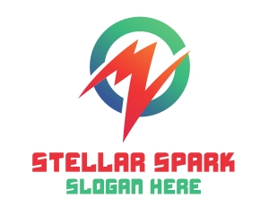 Modern Round Spark logo design