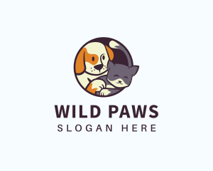 Kitten & Puppy Pet Shop logo design