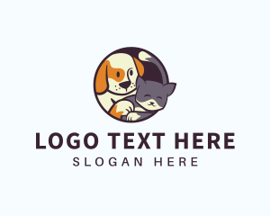Cat - Kitten & Puppy Pet Shop logo design