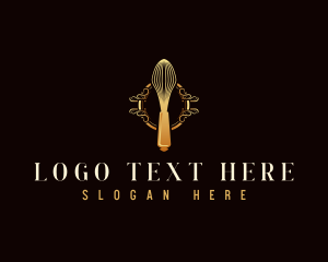 Elegant - Luxury Culinary Whisk logo design
