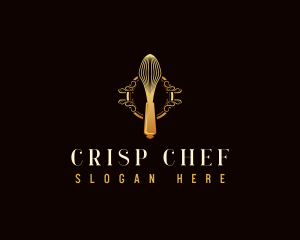 Luxury Culinary Whisk logo design