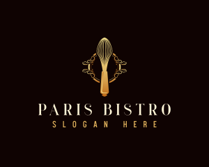 Luxury Culinary Whisk logo design