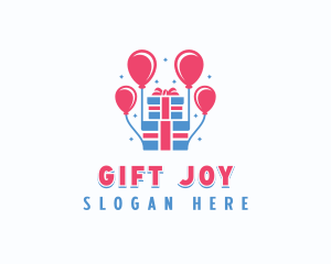 Gift Balloon Party logo design