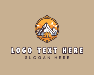 Forest - Mountain Camping Adventure logo design