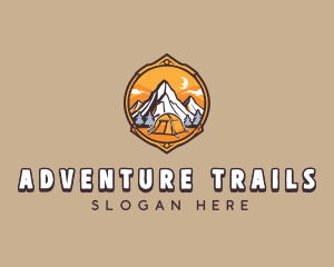 Mountain Camping Adventure logo design