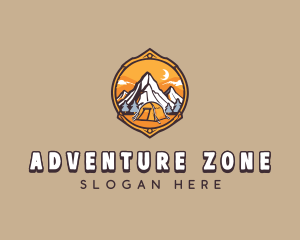 Mountain Camping Adventure logo design