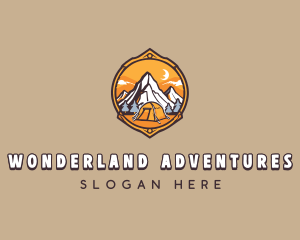 Mountain Camping Adventure logo design