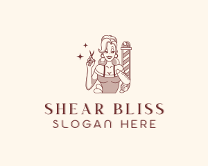 Barber Salon Stylist logo design