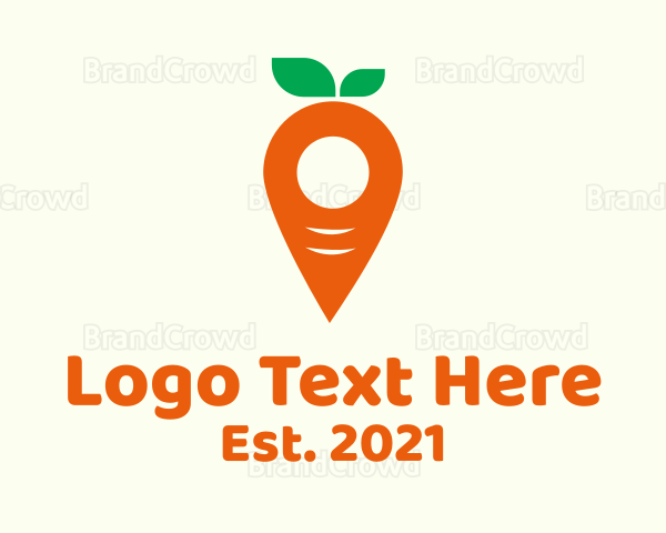 Carrot Pin Location Logo